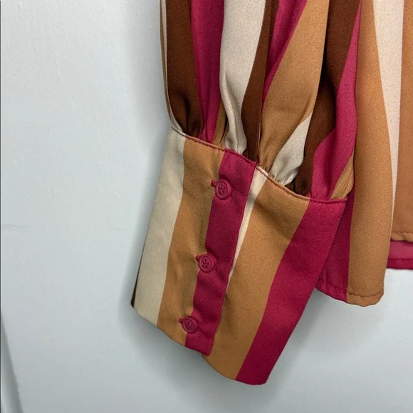 Eva Mendes for New York & Company Multicolor Striped Blouse - Picture 5 of 5